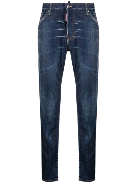 Pantaloni slim fit DSQUARED2 albastri