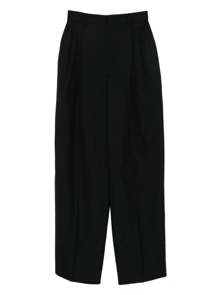 Pantaloni talie inalta Moschino negri din lana