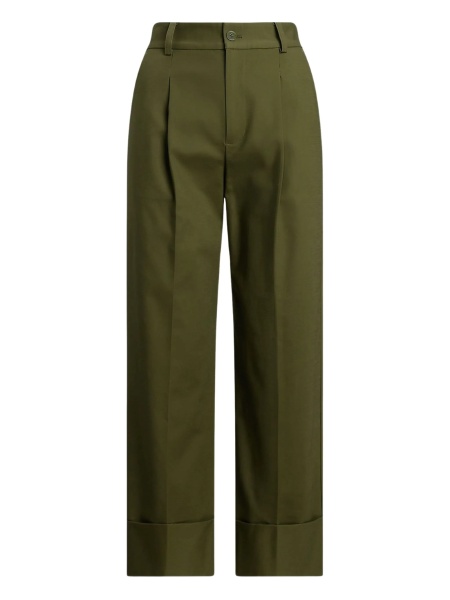 Pantaloni talie inalta Ralph Lauren verzi