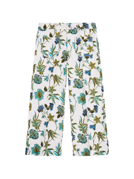 Pantaloni trei sferturi Fay albi
