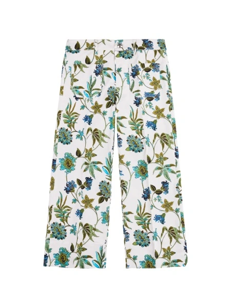Pantaloni trei sferturi Fay albi