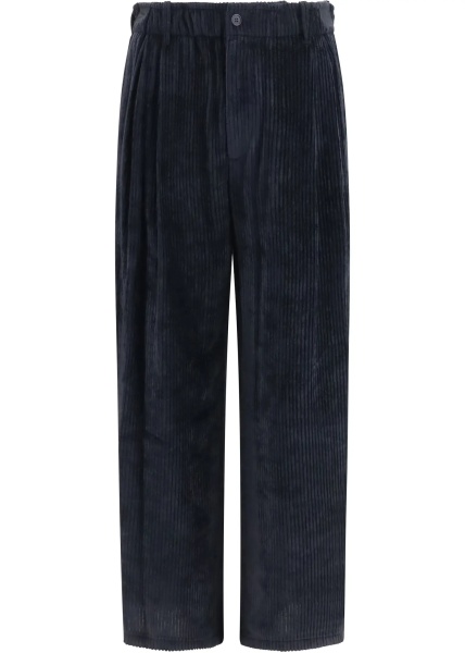Pantaloni Wide-leg ribbed viscose velvet Pants