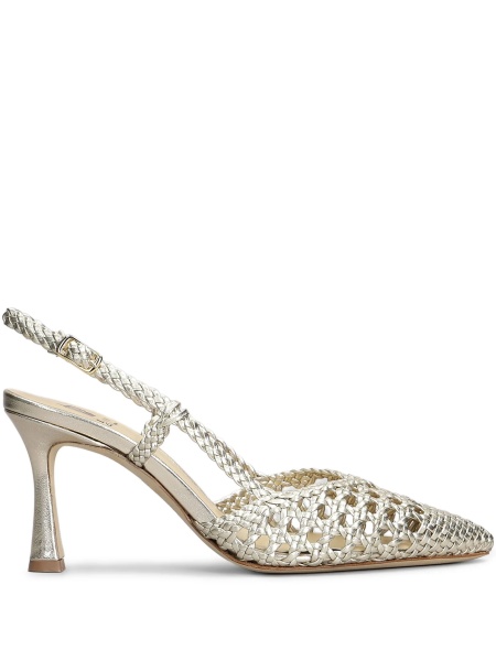 Pantofi cu toc Dolce & Gabbana argintii din piele