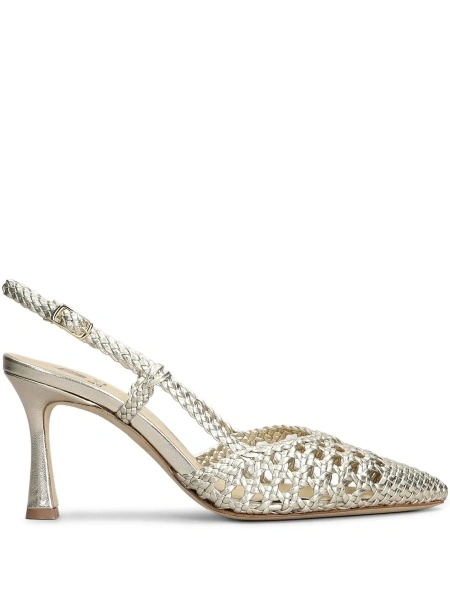 Pantofi cu toc Dolce & Gabbana argintii din piele