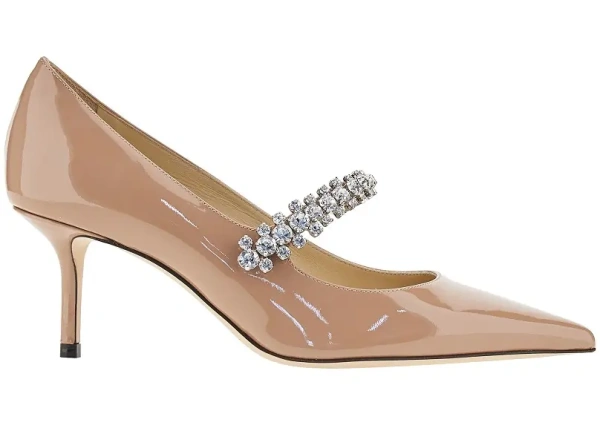 Pantofi cu toc Jimmy Choo 'Bing' roz din piele lacuita