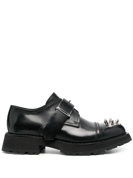 Pantofi Monkstrap Alexander McQueen negri din piele