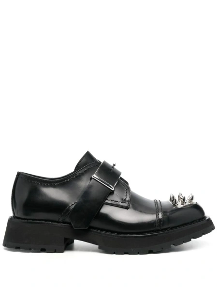 Pantofi Monkstrap Alexander McQueen negri din piele