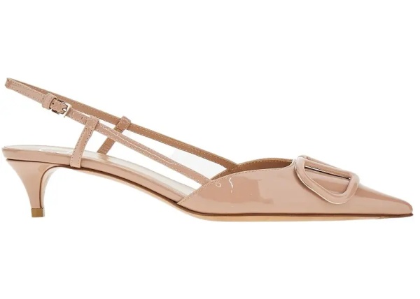 Pantofi Patent leather slingback pumps