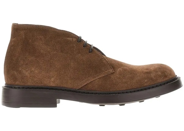 Pantofi Suede leather laced shoes