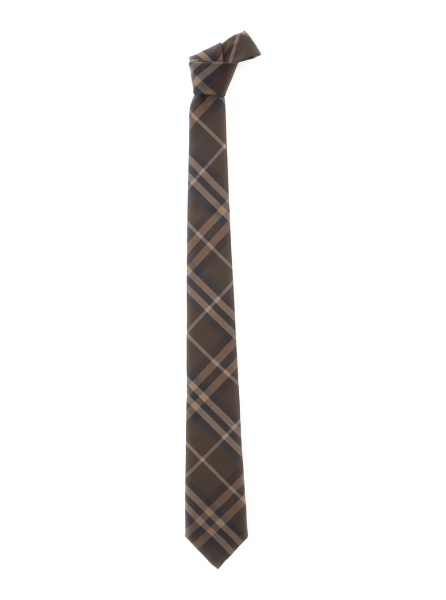 Papioane Checkered 'Manston' Bow Tie with Brown Icons