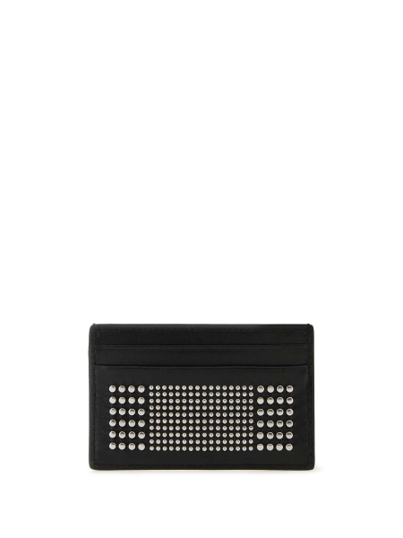 Portofel Alexander McQueen negru din alama si piele