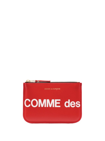 Portofel Comme des Garçons rosu din piele