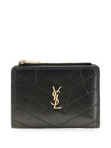 Portofel Saint Laurent Niki negru din piele