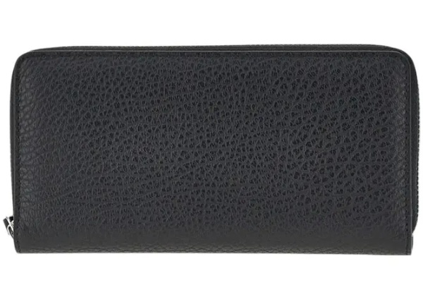 Portofele Grained leather zip-around wallet
