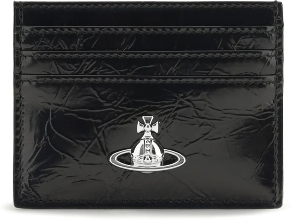 Portofele Leather Card Holder with Orb logo
