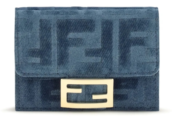 Portofele Trifold Wallet with FF monogram in jacquard