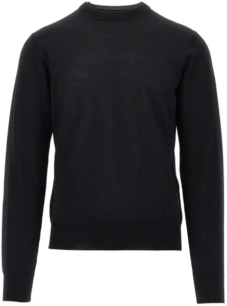 Pulover Emporio Armani negru din lana virgina