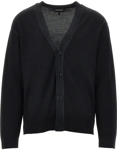 Pulover Emporio Armani negru din lana virgina