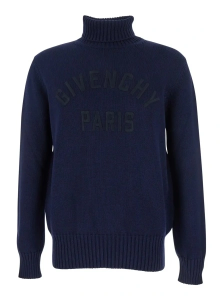 Pulover Givenchy albastru din lana