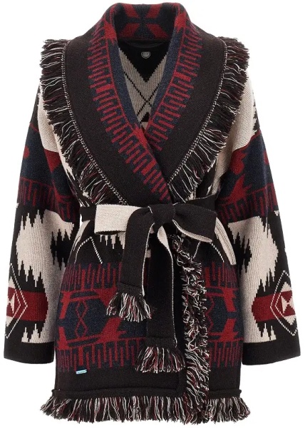 Pulover Icon jacquard wool cardigan