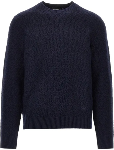 Pulover Knitted sweater with diamonds motif