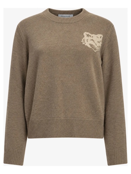 Pulover MAISON KITSUNÉ "Fox Head" Crew-Neck Sweater