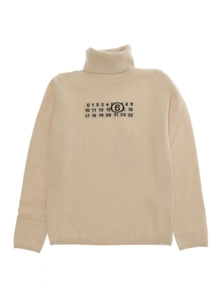 Pulover MM6 MAISON MARGIELA KIDS bej din lana
