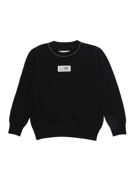 Pulover MM6 MAISON MARGIELA KIDS negru din lana