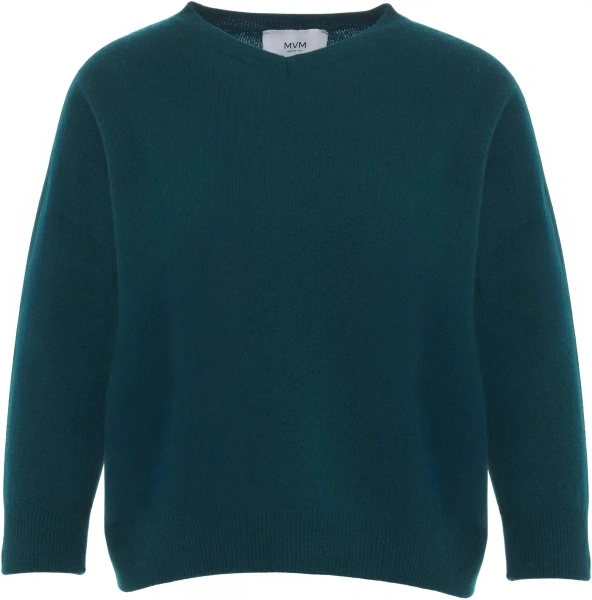 Pulover MVM verde din casmir