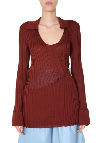 Pulover Ribbed Sweater