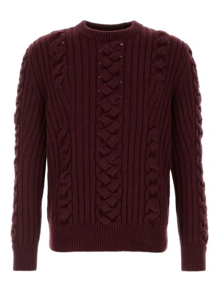 Pulover tricotat Alexander McQueen rosu