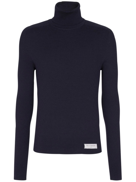 Pulover tricotat Balmain albastru