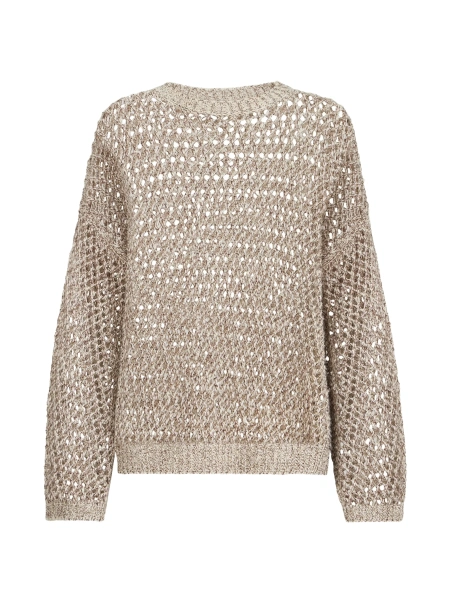 Pulover tricotat Brunello Cucinelli neutru