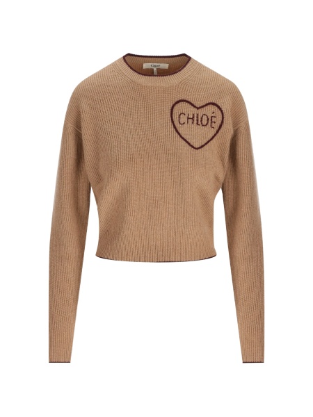 Pulover tricotat Chloe neutru din casmir si lana