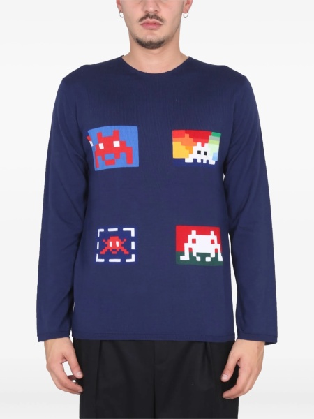 Pulover tricotat Comme des Garçons albastru