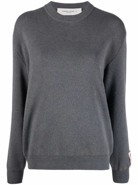 Pulover tricotat Golden Goose gri