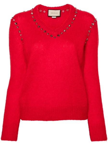 Pulover tricotat Gucci rosu