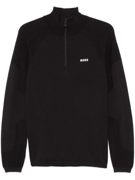 Pulover tricotat Hugo Boss negru