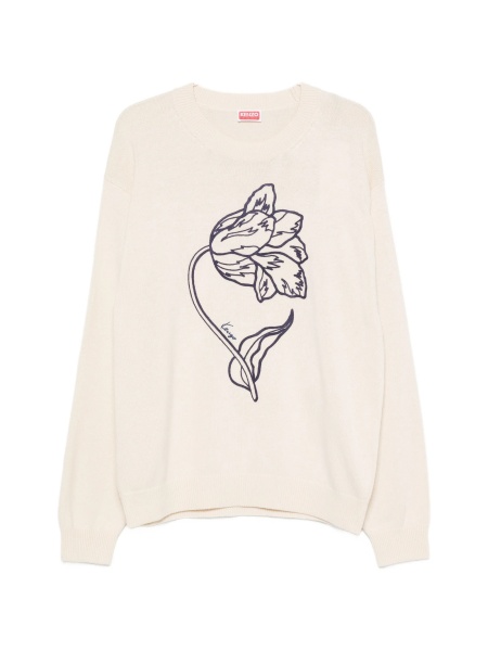 Pulover tricotat Kenzo neutru