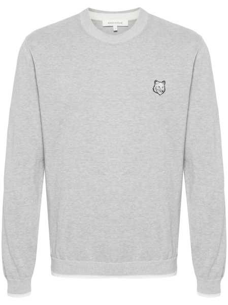 Pulover tricotat MAISON KITSUNÉ gri