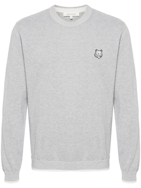 Pulover tricotat MAISON KITSUNÉ gri
