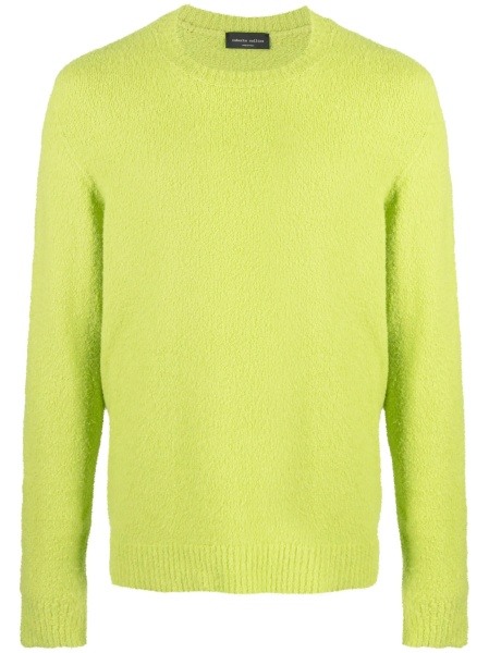 Pulover tricotat Roberto Collina verde
