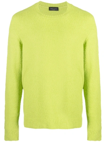 Pulover tricotat Roberto Collina verde
