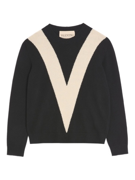 Pulover tricotat Valentino Garavani negru