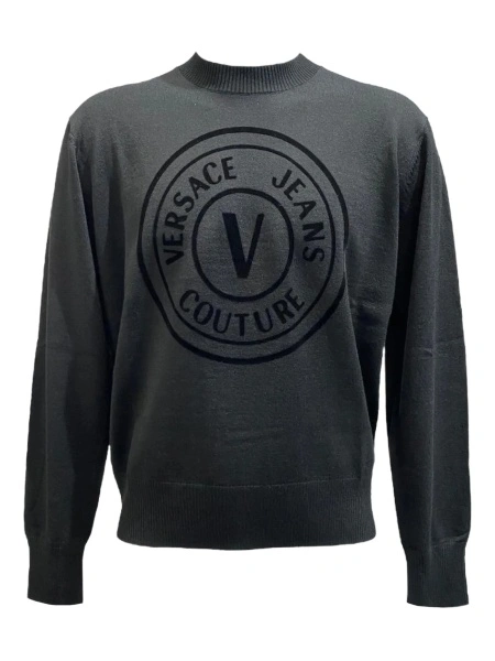 Pulover tricotat Versace Jeans Couture negru