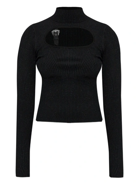 Pulover tricotat Versace Jeans Couture negru