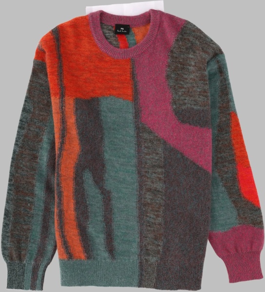 Pulovere Maglia Con Motivo Floreale Glitch