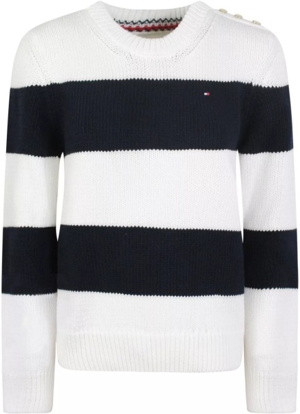 Pulovere STRIPE BUTTON CLOSURE JUMPER