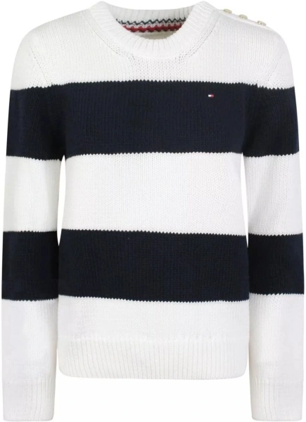 Pulovere STRIPE BUTTON CLOSURE JUMPER
