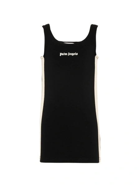 Rochie casual Palm Angels neagra din vascoza